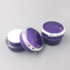Sistema de empaquetado de la botella de acrílico cosmética de lujo de la púrpura 15ml